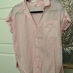 Women's Pink Button-Up Top